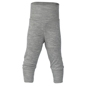 Babyhose Wolle seide grau