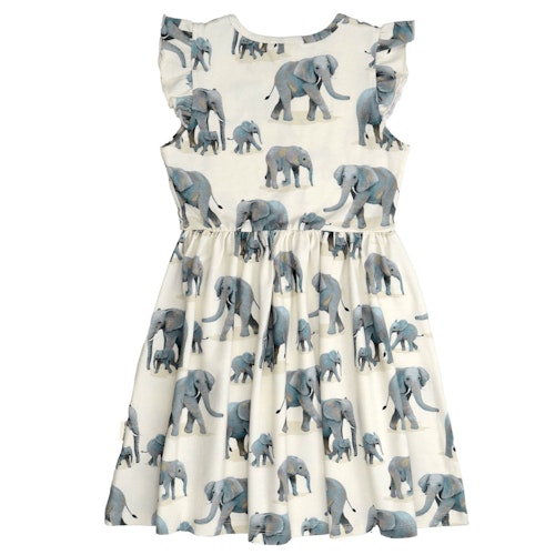 Leichtes Kleid Elefanten-Alloverdruck