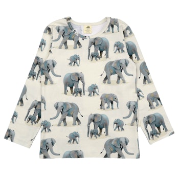 Langarmshirt Elefanten-Alloverdruck