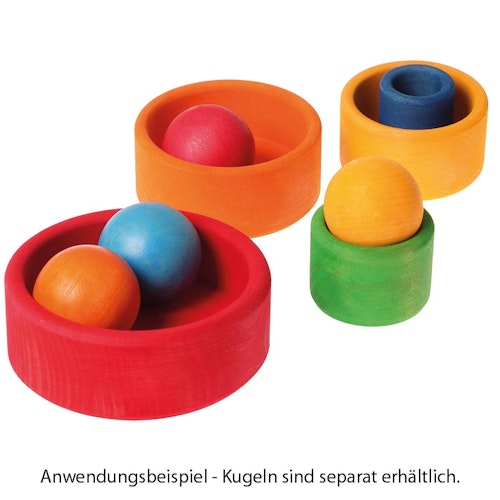 Holzschalen Set ab 1 Jahr rot