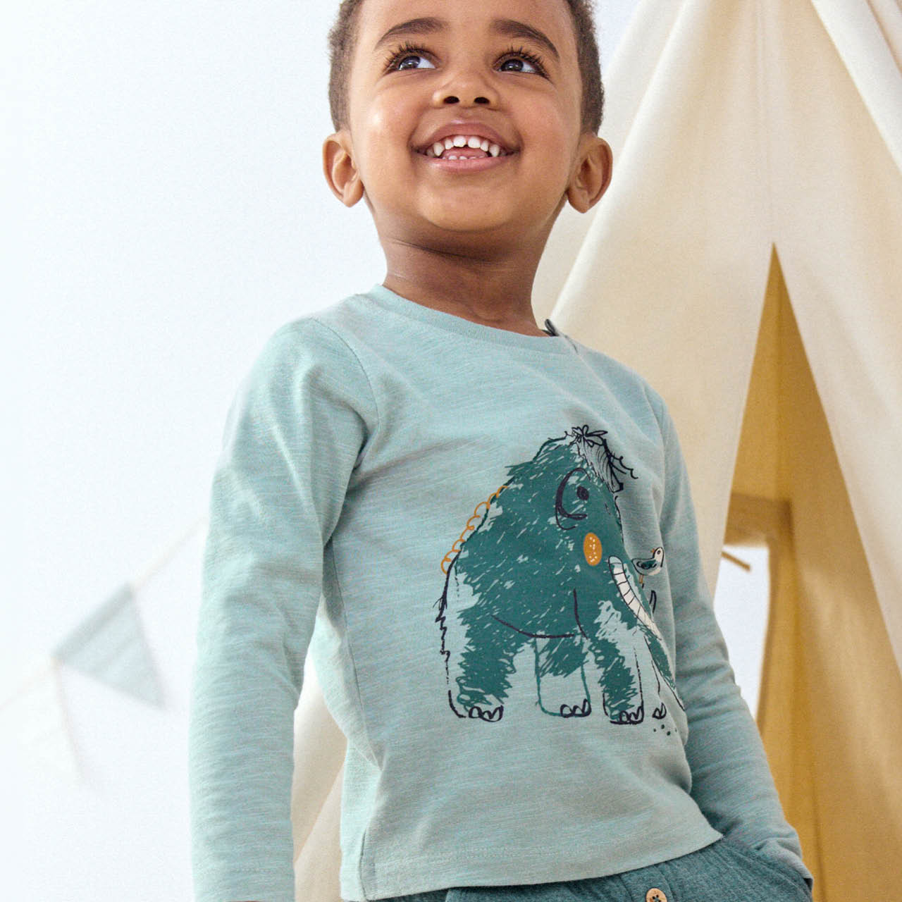 Jersey Langarmshirt Eisbär und Pinguine