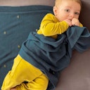 Vorschaubild Babydecke Baumwollstrick Mond und Sterne 80 x 100 cm