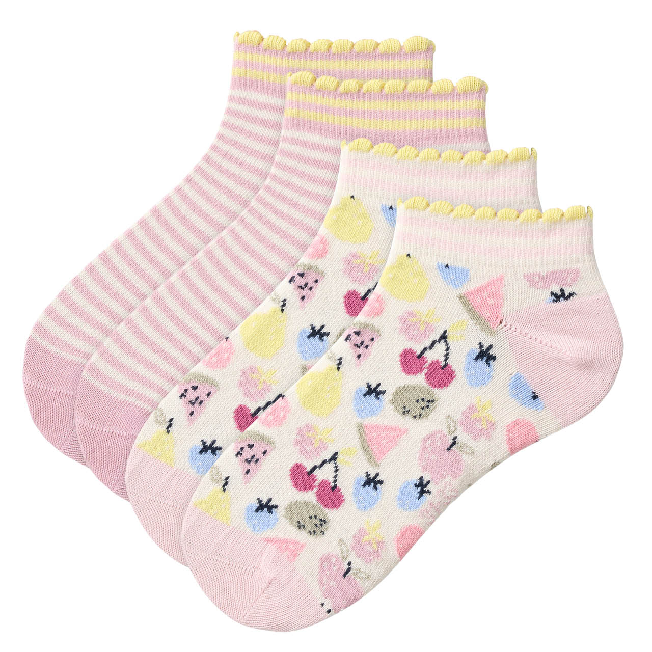 Doppelpack Sneakersocken Blumen rosa