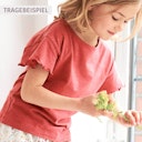 Vorschaubild T-Shirt Rüschenärmel Frühlingsblumen