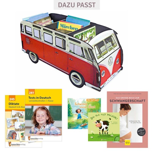 Bücherbox & Aufbewahrung - Bus VW T1 rot