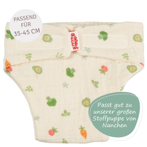 Puppen Stoffwindeln 35-45cm, 2er-Pack, Bio-Baumwolle