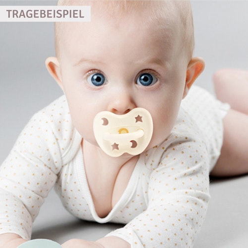 Bio Schnuller kiefergerecht 0-3 Monate Ente blau