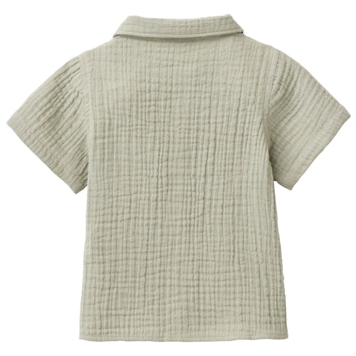 Leichtes Musselin Hemd kurzarm khaki 86/92