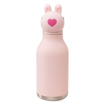 Bestie Bottle Edelstahltrinkflasche mit Trinkhalm Hase 460 ml