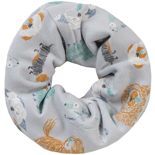 Wende Schlauchschal Unterwasserwelt + Hunde blau 29x25cm
