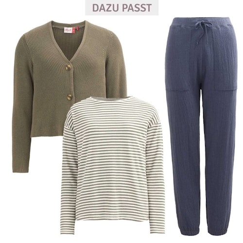 Damen Langarmshirt Ringel