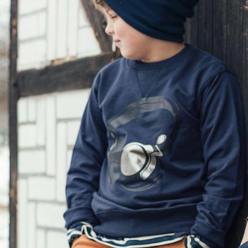 Sweatshirt Kopfhörer navy