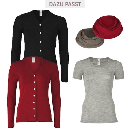 Damen Wolle Seide kurzarm Shirt