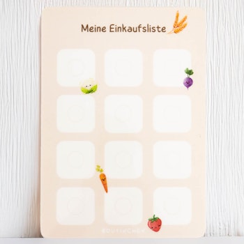 Einkaufsliste Geschwisterkarte ohne Symbole