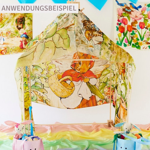 Riesiges Spieltuch Seide Beatrix Potter Peter Hase 137x274