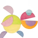 Vorschaubild Halbkreise Platten Set Pastell, 11-teilig