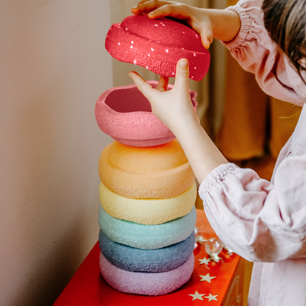 Stapelstein® Special Mini rainbow pastel 6+1 kleine Elemente