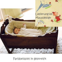 Kopfschutz Babybett schadstofffrei "Maus/Zitrone"