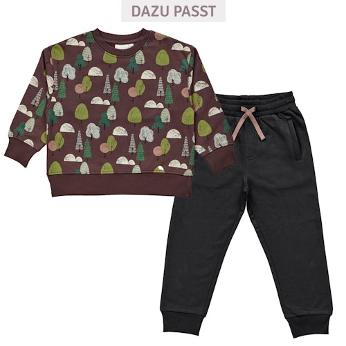 Sweatshirt Alloverprint Bäume 100% BioBaumwolle