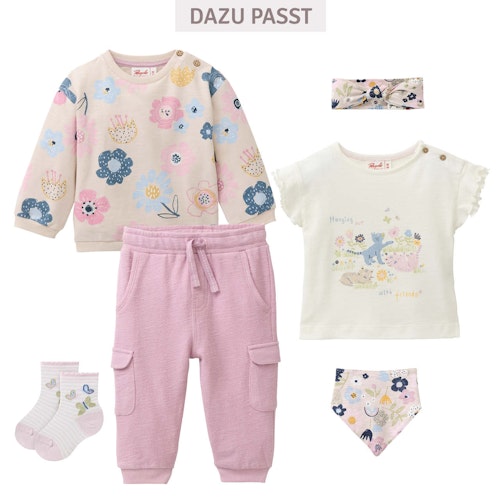 Weiches Baby Sweatshirt große Blumen