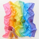 Vorschaubild Regenbogen Spieltuch Seide mittel 89 x 89 cm