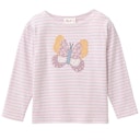Vorschaubild Weiches Langarmshirt Schmetterling rosa geringelt