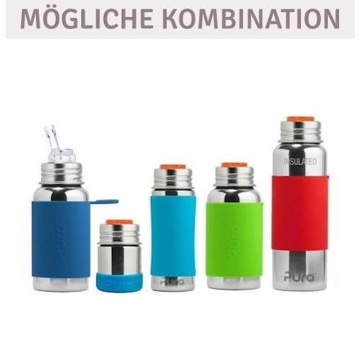 Isolierte Edelstahl Trinkflasche 650 ml grün