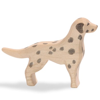 Dalmatiner Holzfigur stehend 6 cm hoch