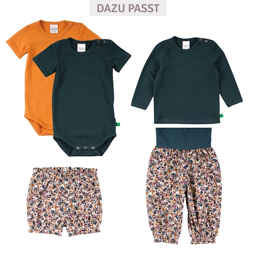 Leichte Mädchen Pumphose mit bunten Blüten