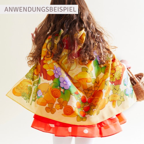 Spieltuch Seide Pilze Suchbild 53 x 71 cm