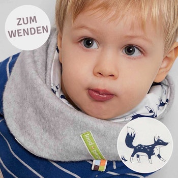 Wende Schlauchschal Fleece hellgrau melange