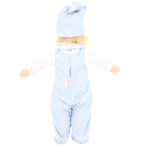 Baby Puppenkleidung Set 4-tlg. „Pünktchen blau“