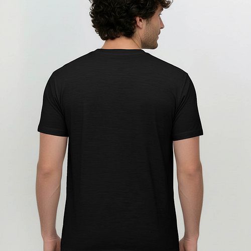 Herren T-Shirt Wolle schwarz XL