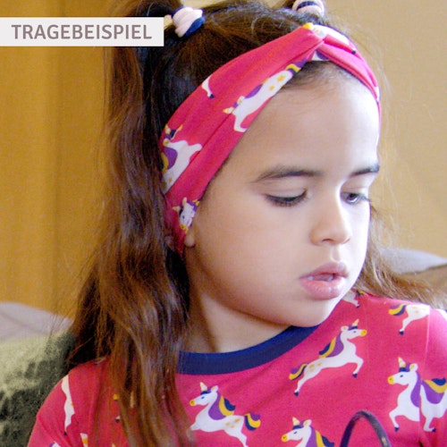 Elastisches Haarband Regenbogen rosa