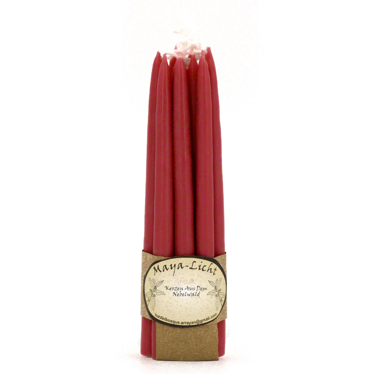 Maya Licht –Palmölfreie Kerzen 14cm 10er Set beerenrot