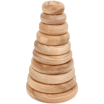 Steckturm aus Eschenholz - Ringe 18,5 cm