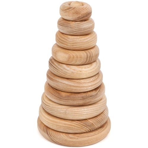 Steckturm aus Eschenholz - Ringe 18,5 cm