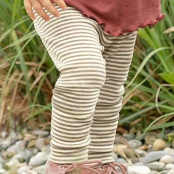 100% Wolle Kinder Leggings braun-natur