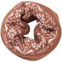 Edler Strick Schlauchschal gemustert kastanienbraun