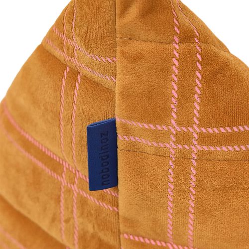 Samt Sitzsack für Kinder gelb-rosa - 119 x 52 x 70 cm