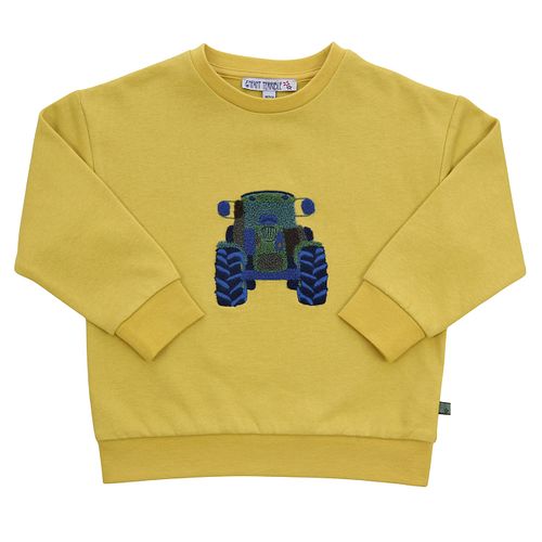 Pullover Traktor gelb