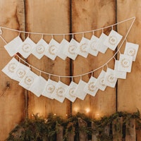 Adventskalender-Girlande zum selbst Befüllen 270 cm