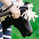 Vorschaubild Steckenpferd Holz Rappe