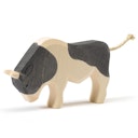 Vorschaubild Stier schwarz Holzfigur 10,5 cm hoch