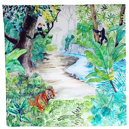 Spieltuch Bio-Baumwolle Dschungel 100 x 100 cm