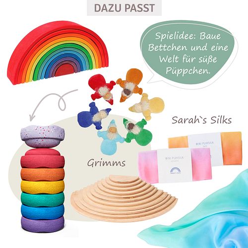 Stapelstein® Winter Special Mini rainbow classic 6+1 kleine Elemente