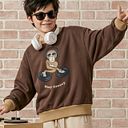 Vorschaubild Pullover beige Wikinger Print