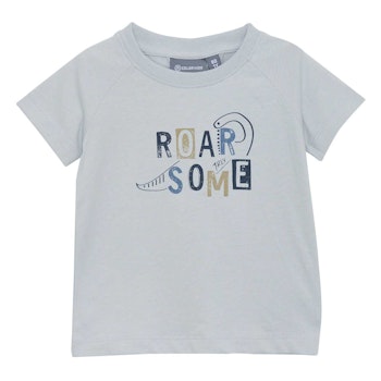 Shirt kurzarm "Roar Some" Aufschrift grau