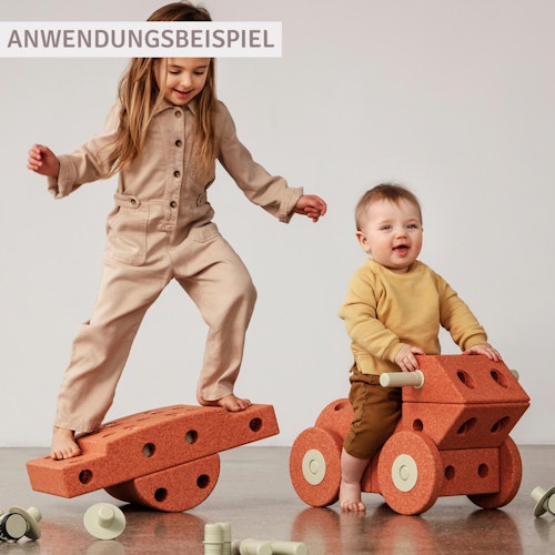 Modu Bauspielzeug Set 33 Teile 0-6 Jahre orange