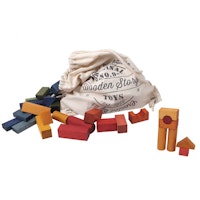 100 natürliche Regenbogen Bauklötze im Sack ab 3 Jahre